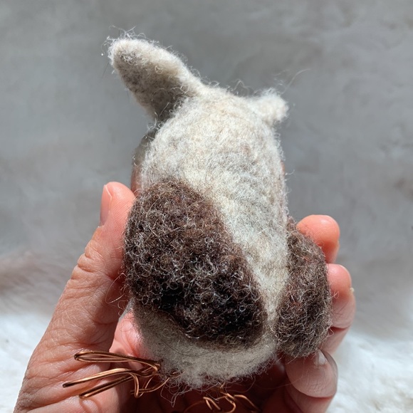 Handmade Wool toys, Needle felted Great Horned Owl - Picture 10 of 12